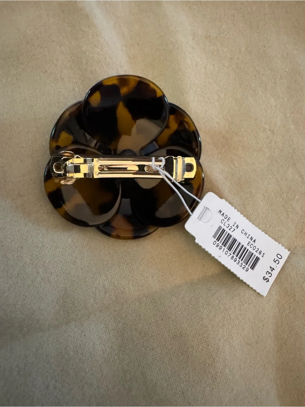 NWT! J. Crew Tortoise Pearl Flower Barrette